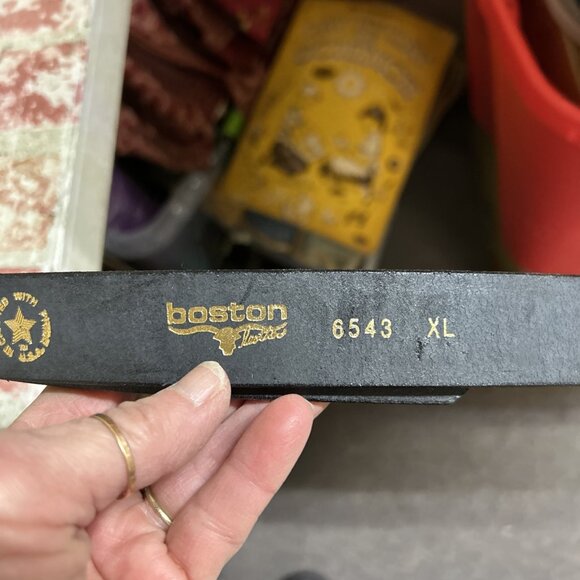 Boston Leather Firemans Radio Strap Plain Black 6543XL-1 - Picture 3 of 5